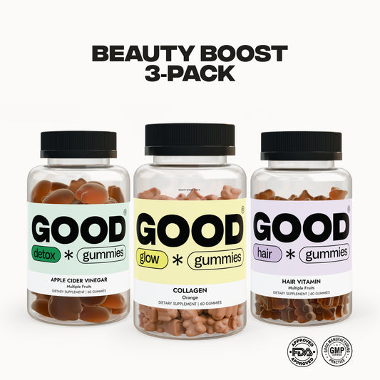 3-Pack Bundle Beauty Boost- Glow+Detox+Hair