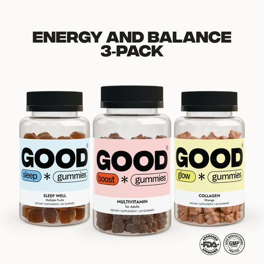 3-Pack Bundle Energy & Balance- Boost+Sleep+Glow