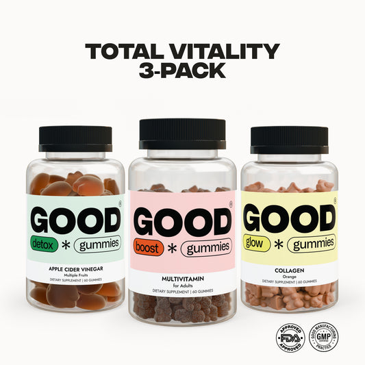 3-Pack Bundle Total Vitality-Boost+Detox+Glow